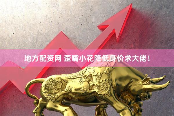 地方配资网 歪嘴小花降低身价求大佬！